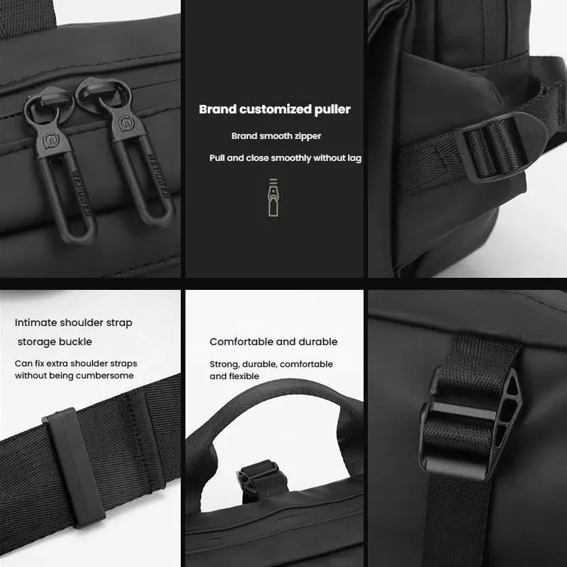 3 Point Strap Men Cycling Chest Bag Anti Sway Design