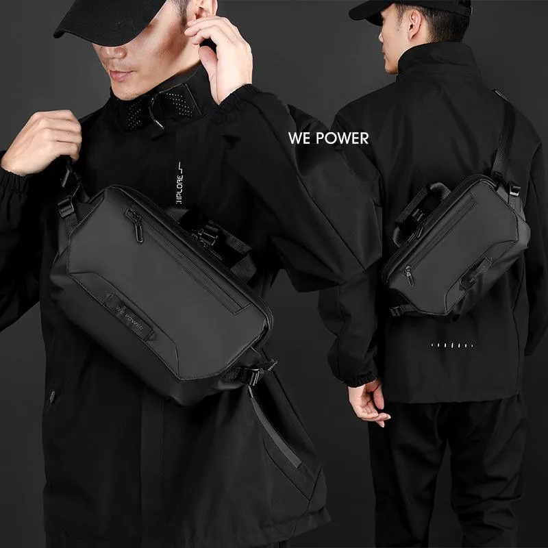3 Point Strap Men Cycling Chest Bag Anti Sway Design