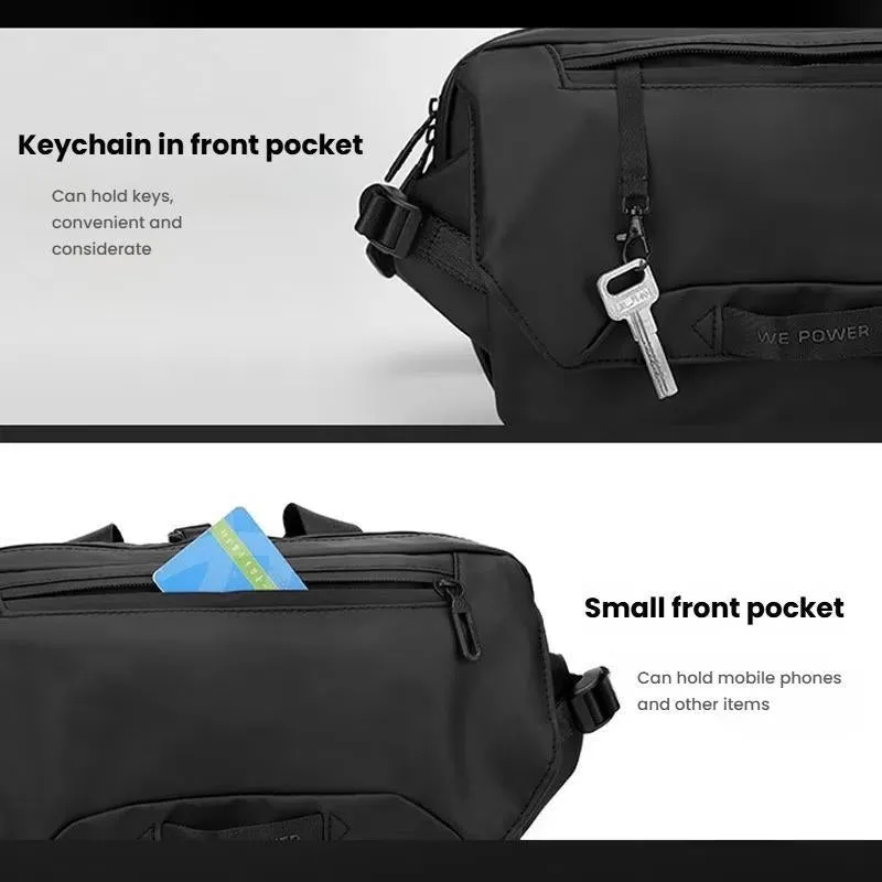 3 Point Strap Men Cycling Chest Bag Anti Sway Design