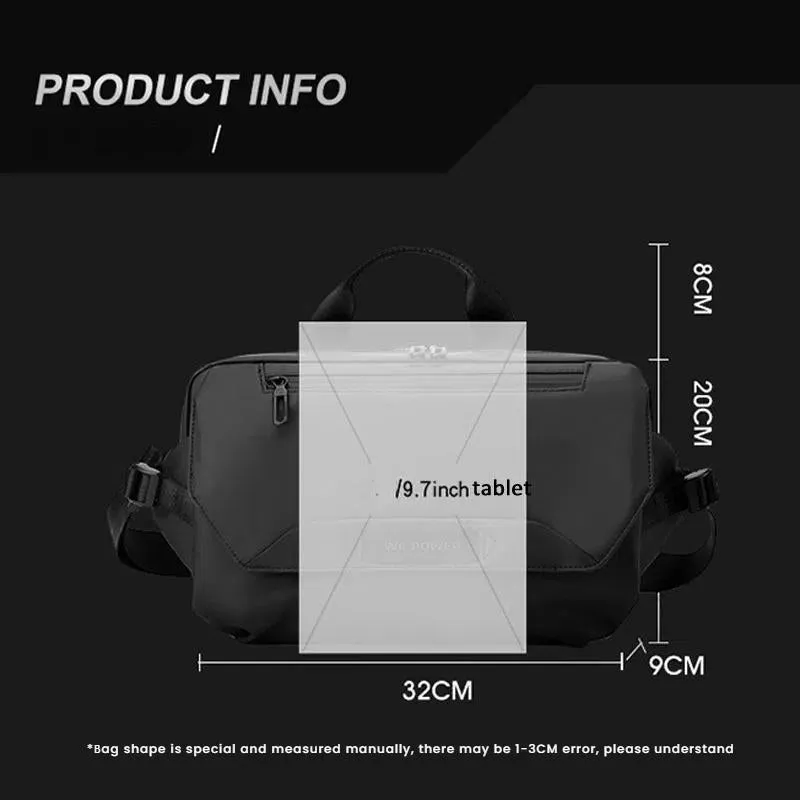 3 Point Strap Men Cycling Chest Bag Anti Sway Design