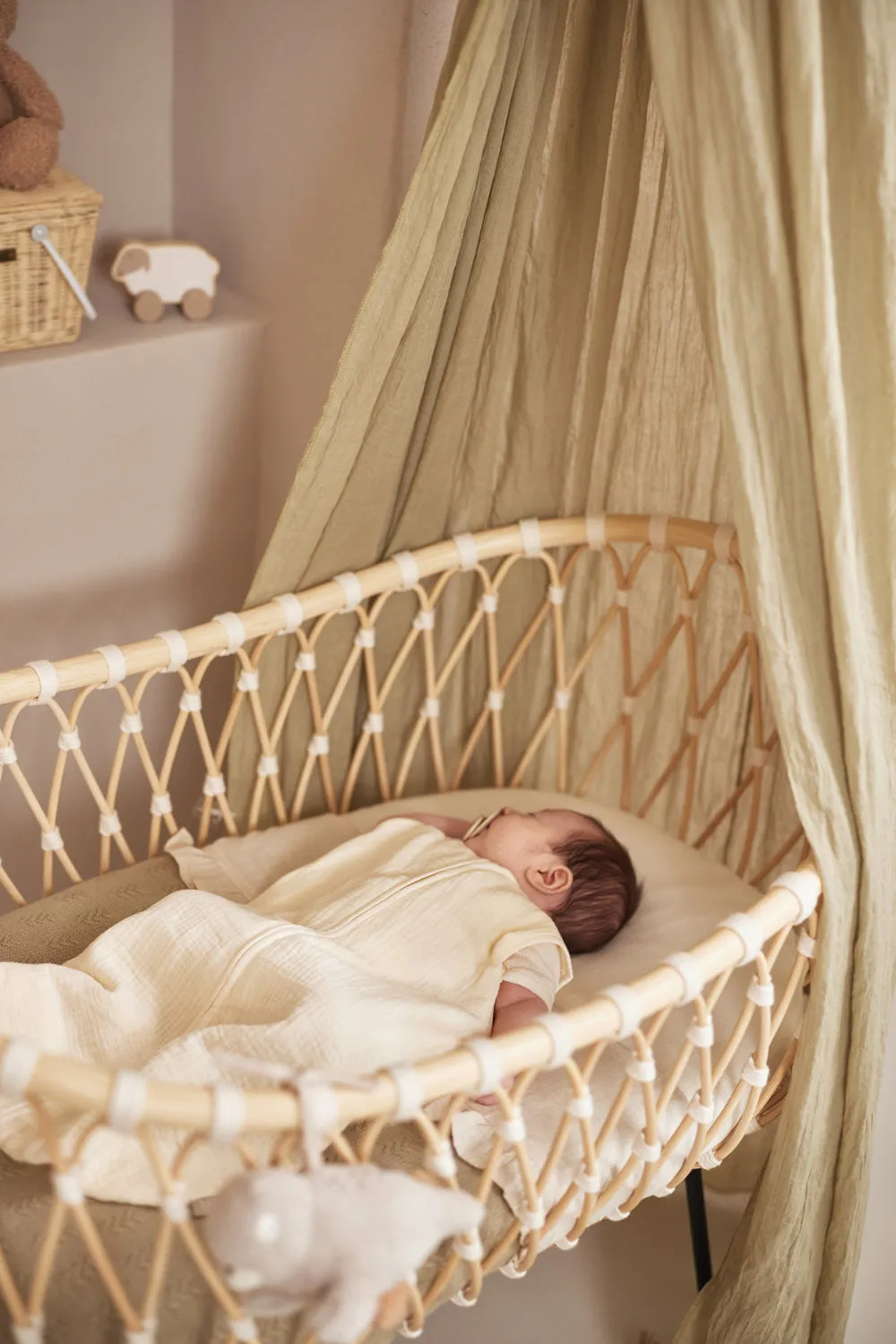 Baby Sleeping Bag Newborn Muslin 60cm Olive Green