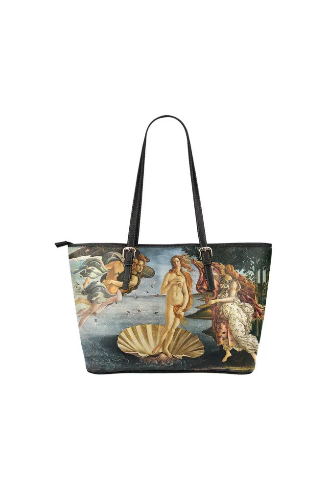 Birth of Venus Leather Tote Bag/Small