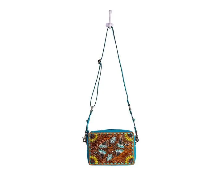 Blooms on the Trail Hand-tooled Bag