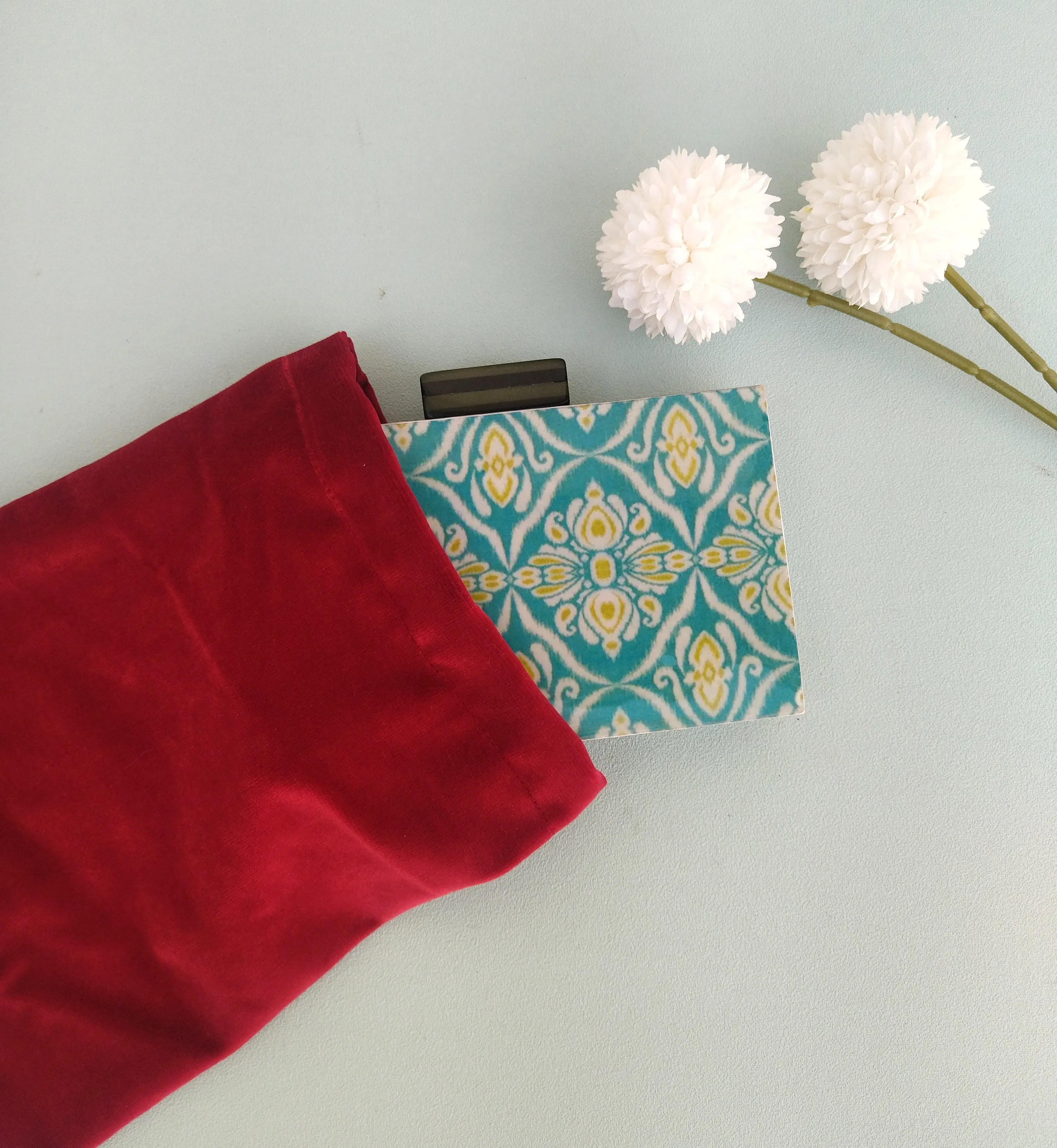 Boho Turquoise Clutch Bag