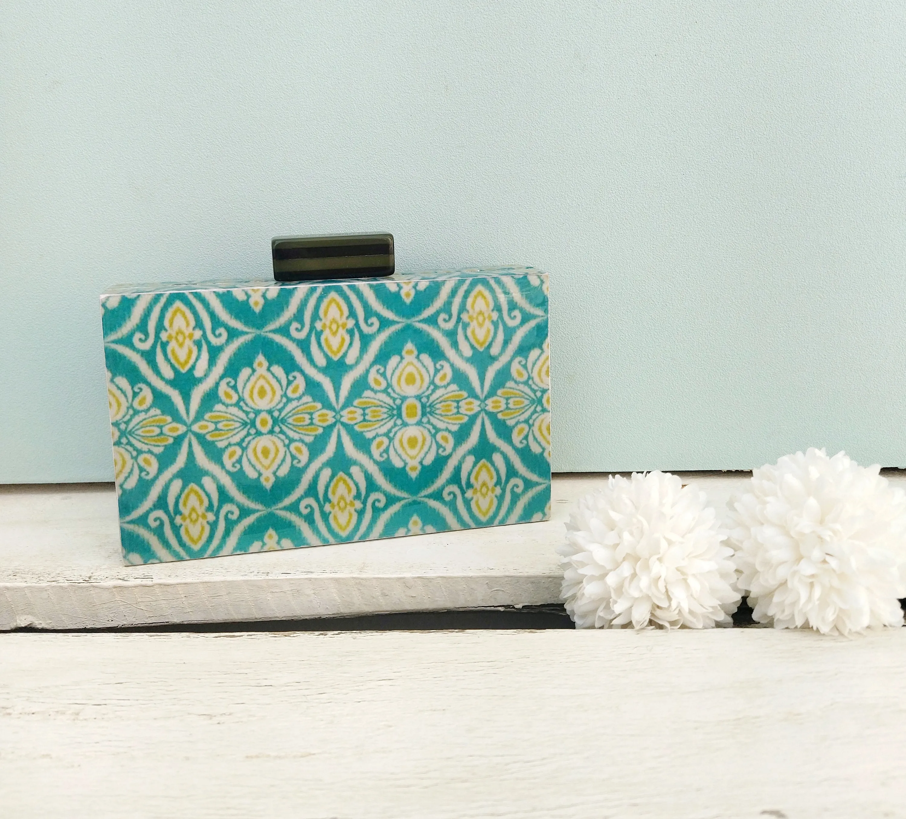 Boho Turquoise Clutch Bag