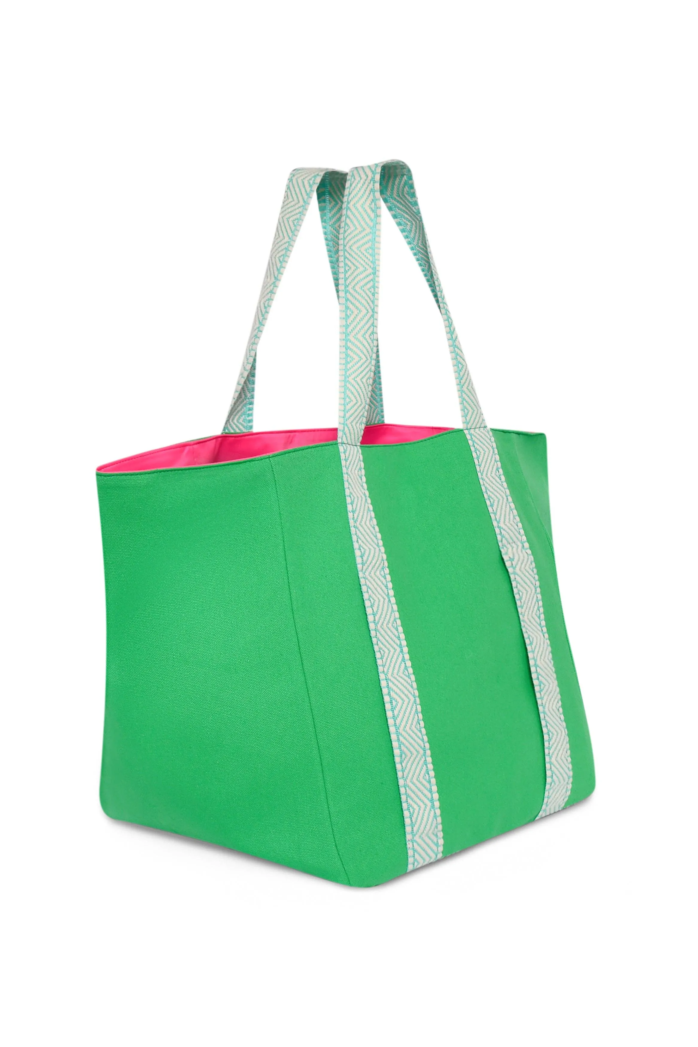 BRIGHT GREEN LARGE TOTE