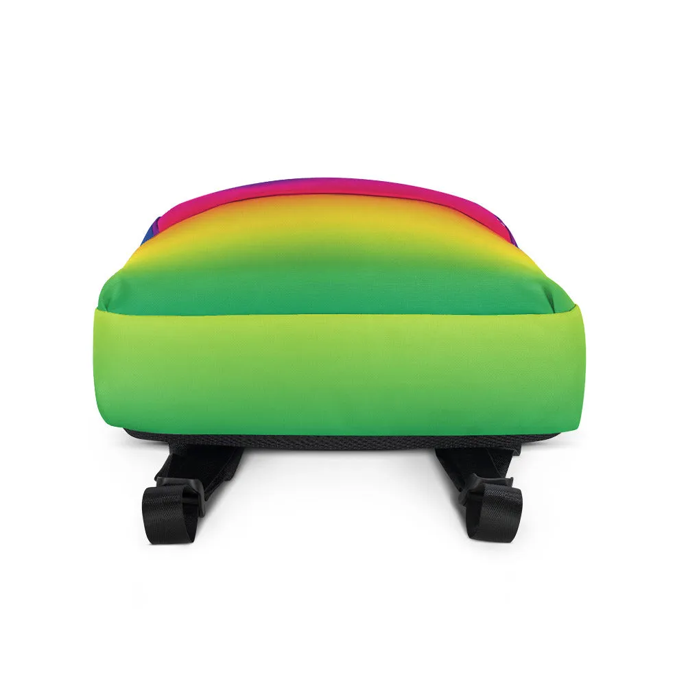 Bright Rainbow All Over Print Backpack