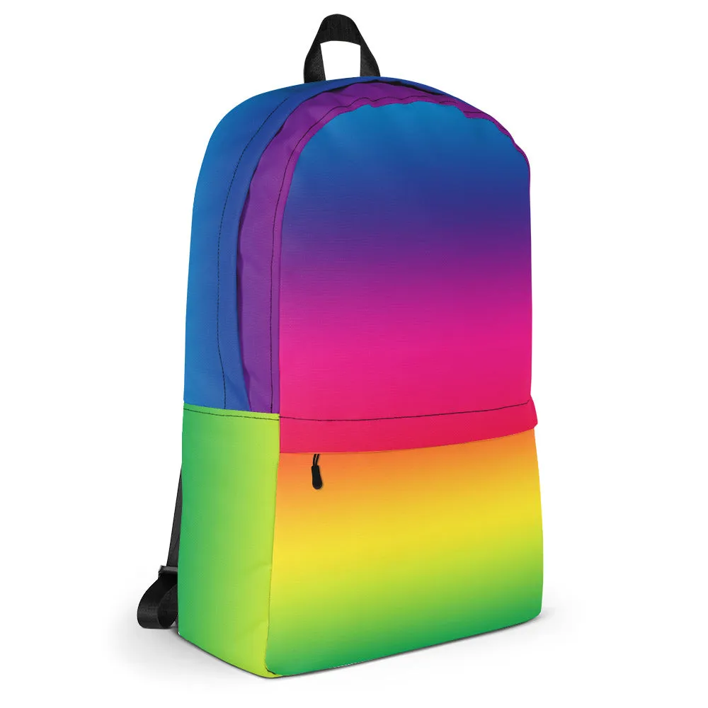Bright Rainbow All Over Print Backpack