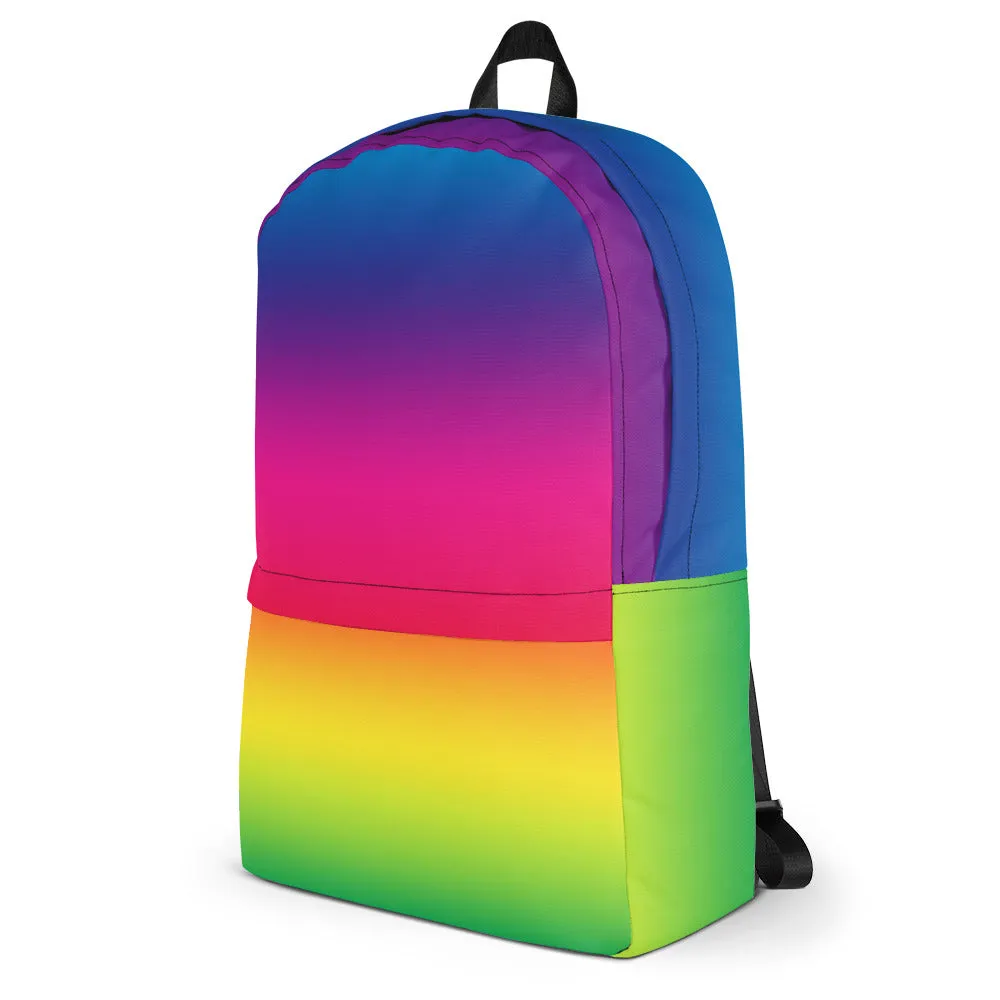 Bright Rainbow All Over Print Backpack