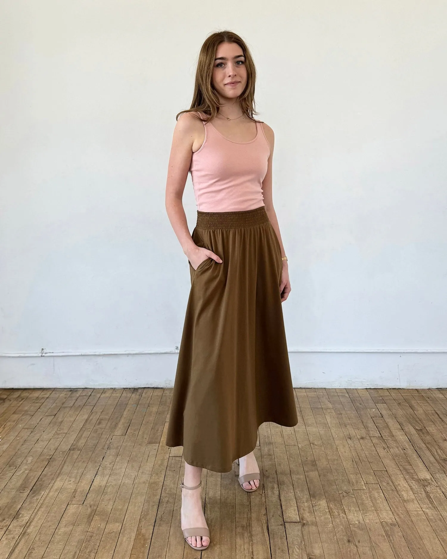 CAMELLIA skirt in Kona Brown