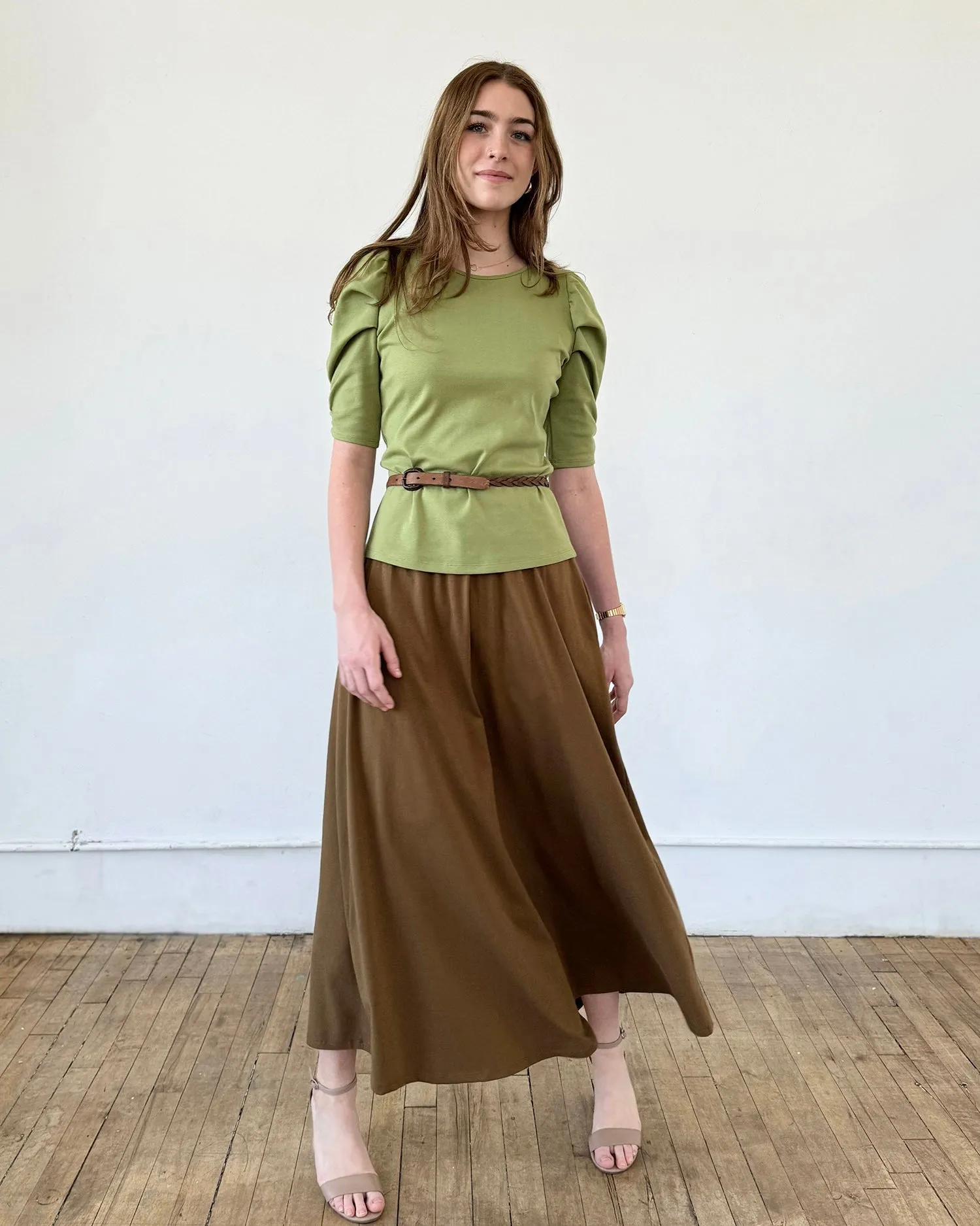 CAMELLIA skirt in Kona Brown