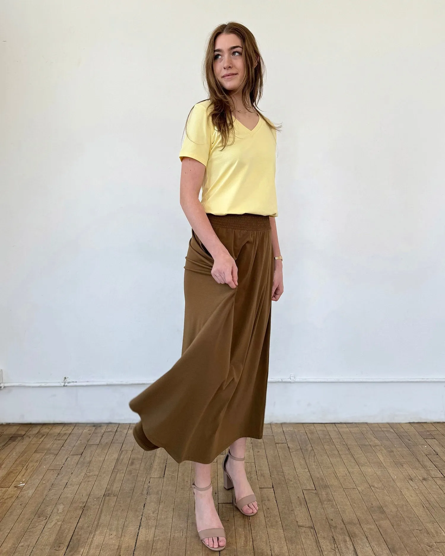 CAMELLIA skirt in Kona Brown