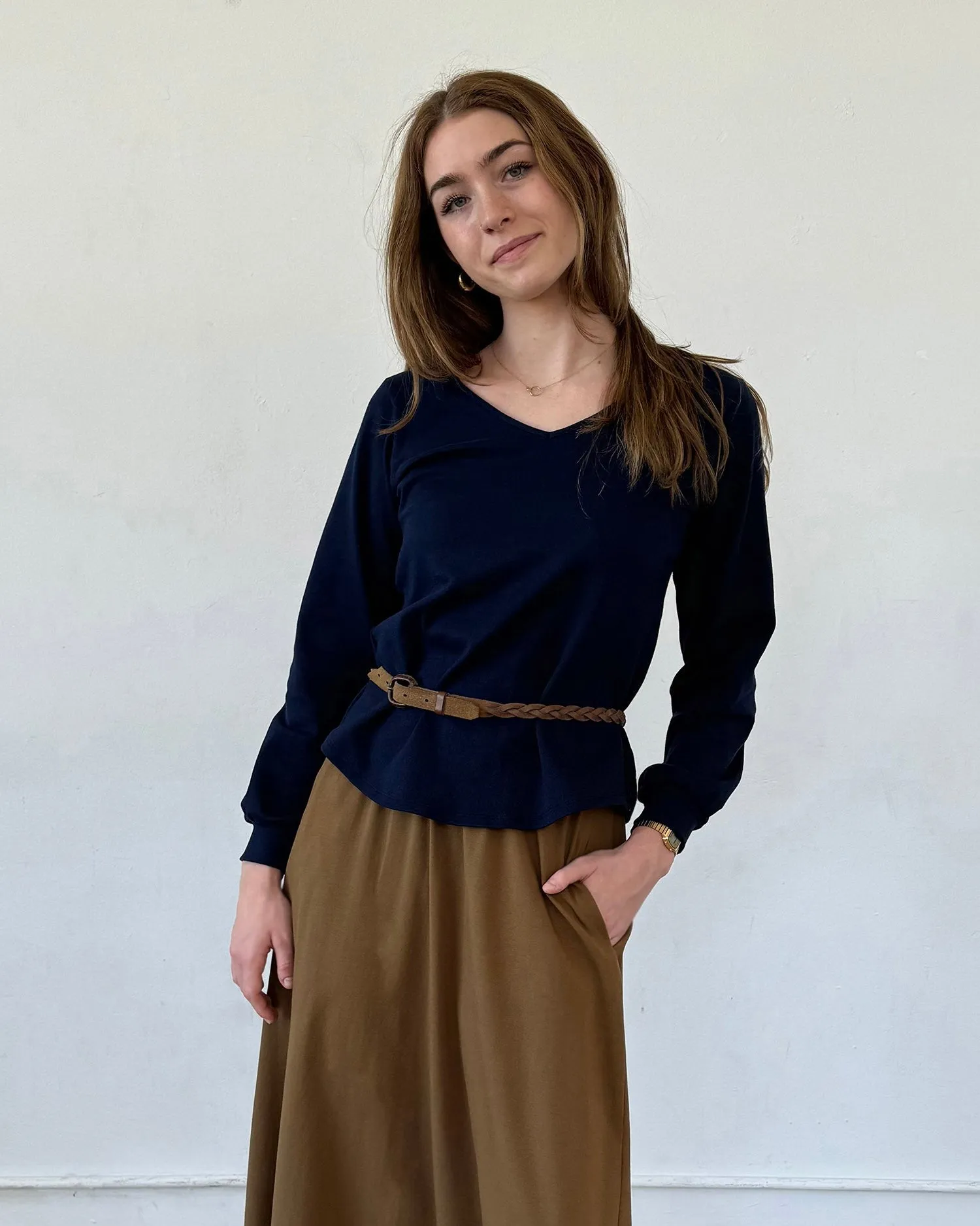 CAMELLIA skirt in Kona Brown