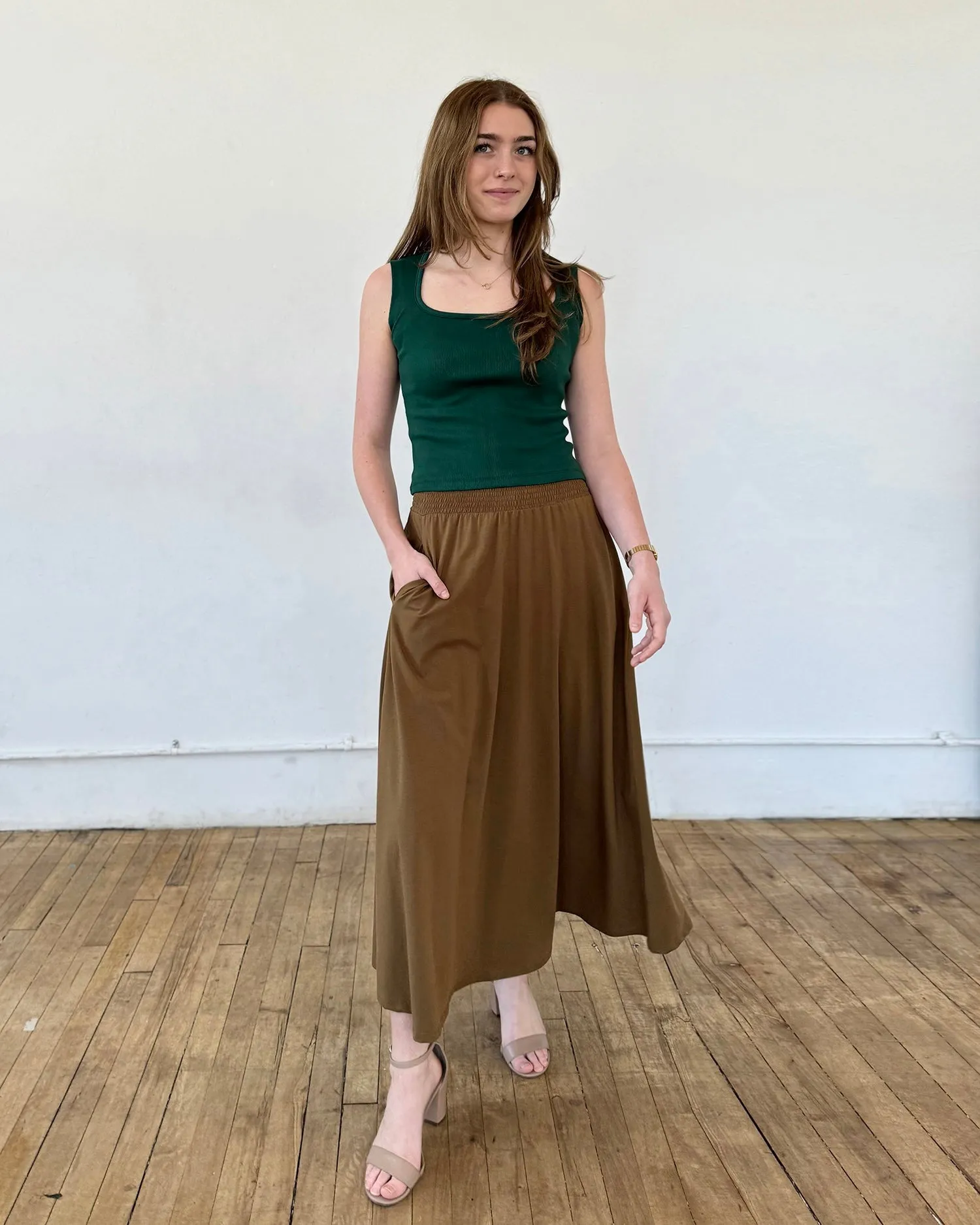 CAMELLIA skirt in Kona Brown