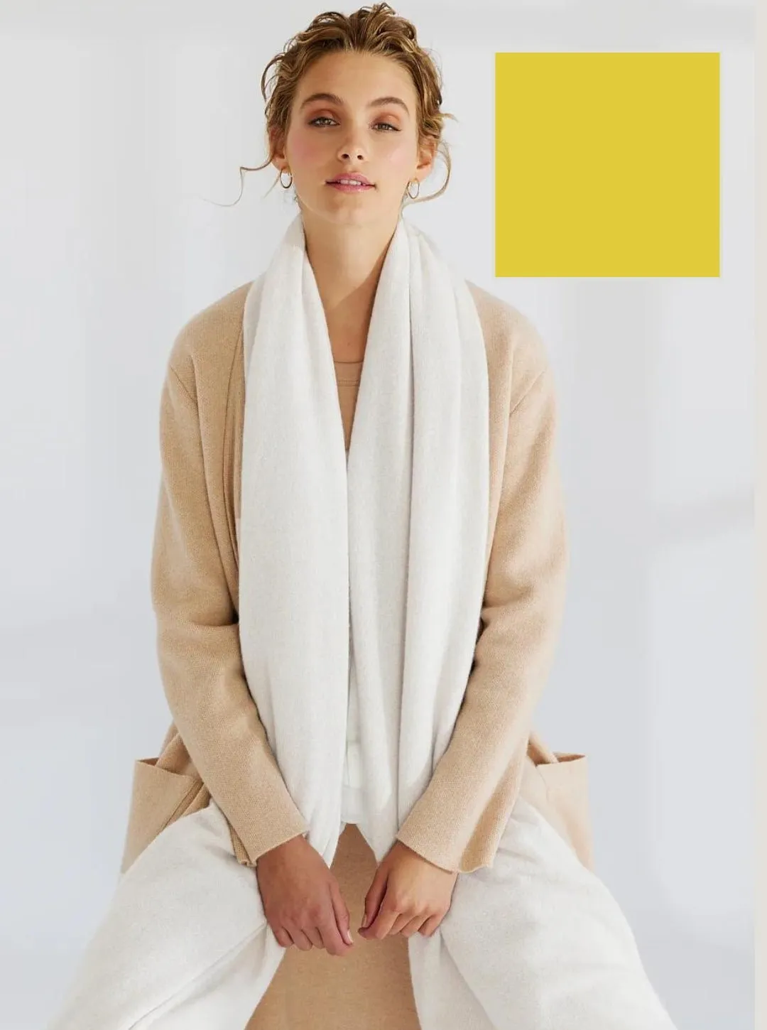 Cashmere Travel Wrap | Zest Yellow