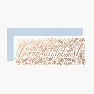 Champagne Floral No.10 Congrats Card