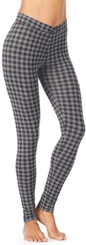 Cuddl Duds Softwear with Stretch Leggings for Women - Soft Lightweight Base Layer Tights - Mid Rise Crossover Waistband