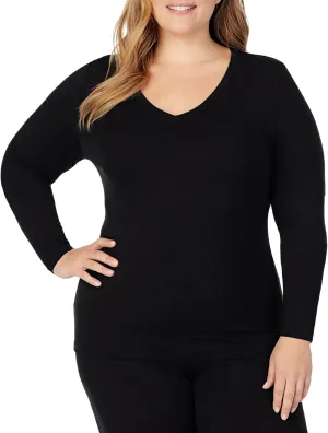 Cuddl Duds Softwear with Stretch Long Sleeve V-Neck