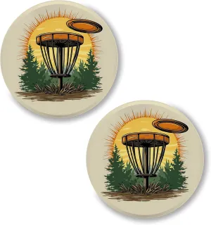 Disc Golf Pin Button 2.25 inch 2-Pack  Pinback Button for Jeans Pants Shirt Backpack  Sport Pins for Clothes Hat Cap ID45000
