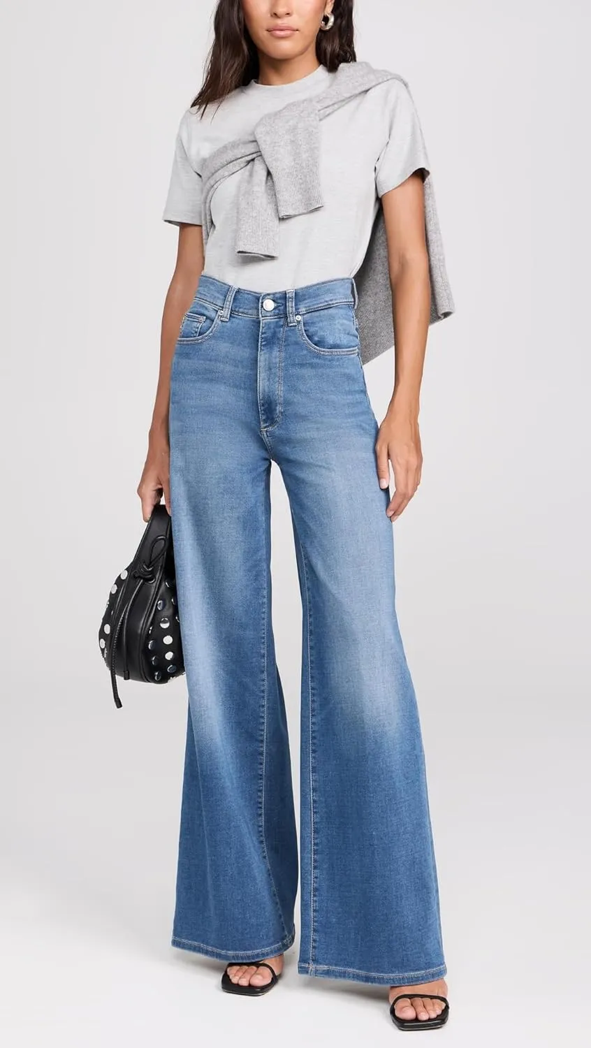 DL1961 Women's Softwear Hepburn Wide Leg High Rise Jeans