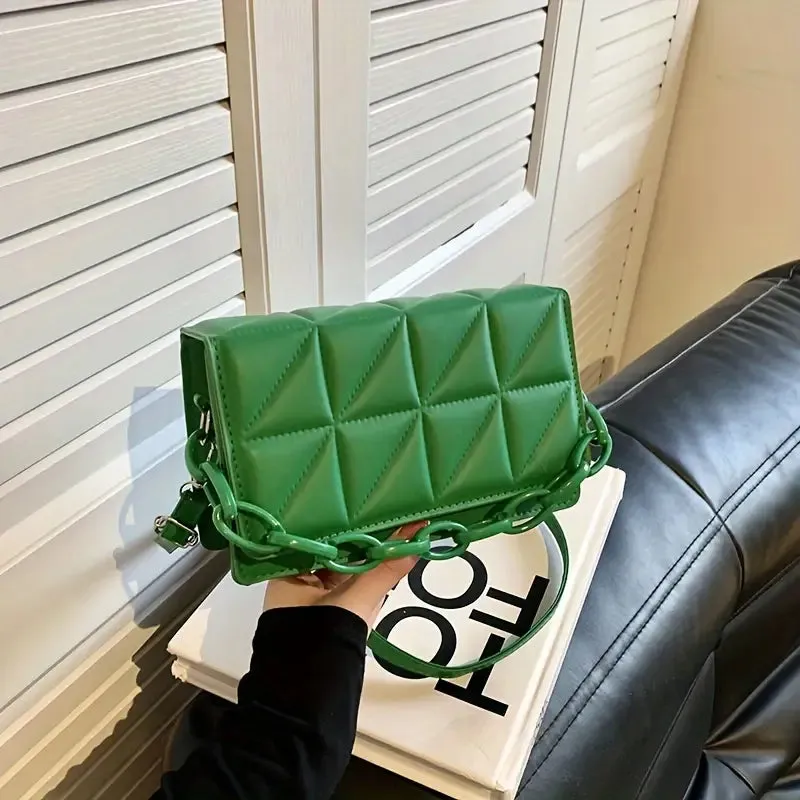 Elegant Quilted Chain Crossbody Bags