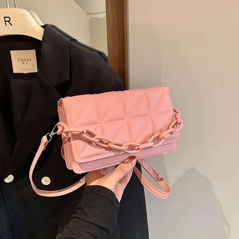 Elegant Quilted Chain Crossbody Bags