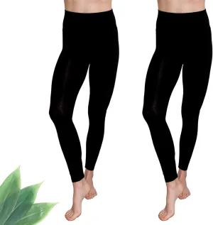 Fenrici Comfort Lounge Leggings for Women, Lightweight, High Waisted with Natural Temperature Control, 2 Pack