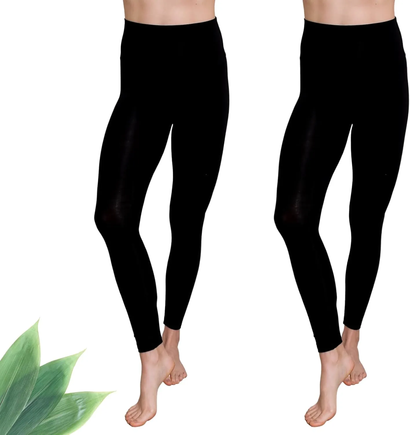 Fenrici Comfort Lounge Leggings for Women, Lightweight, High Waisted with Natural Temperature Control, 2 Pack