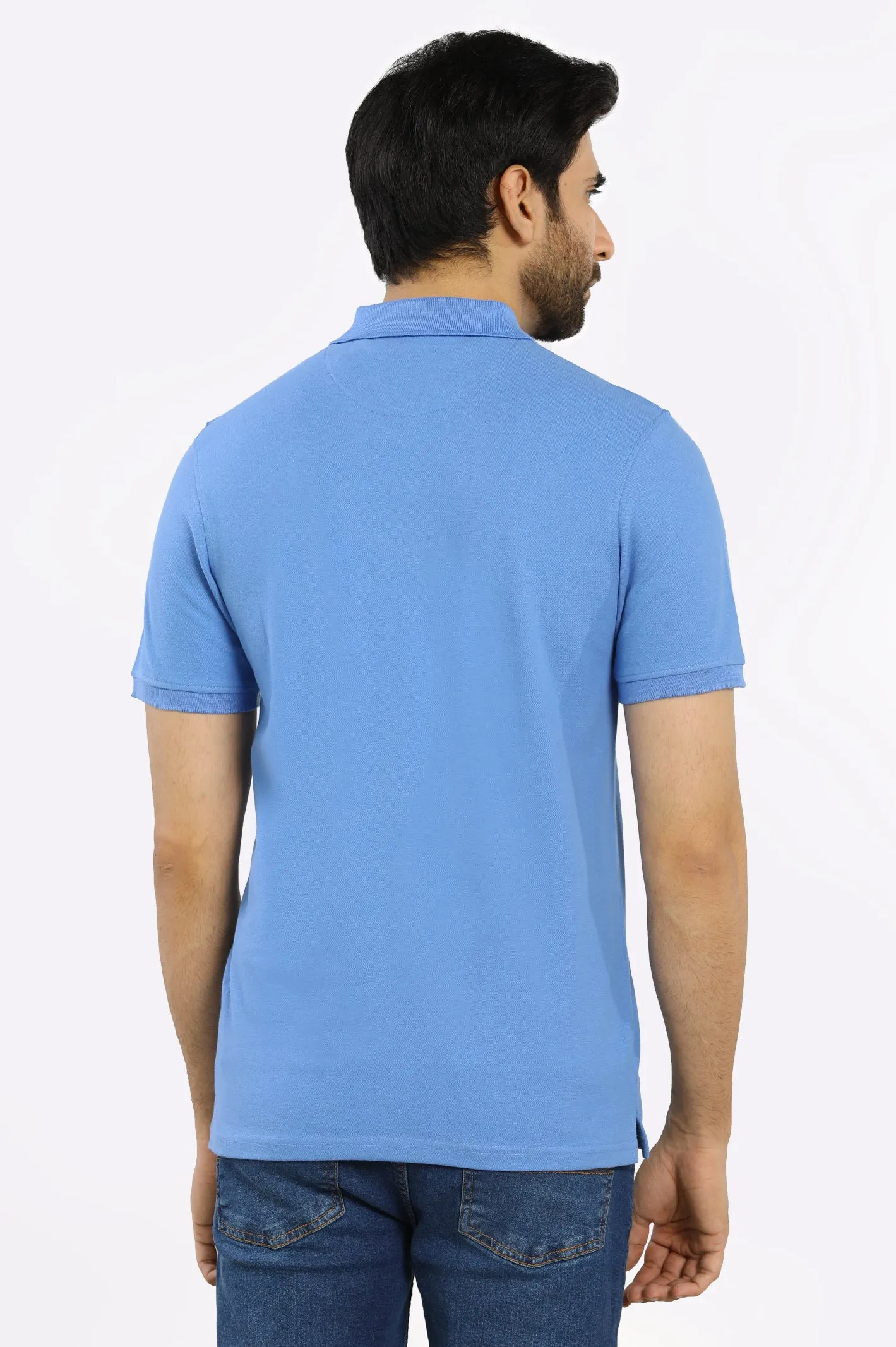 Flat Knit Collar Polo