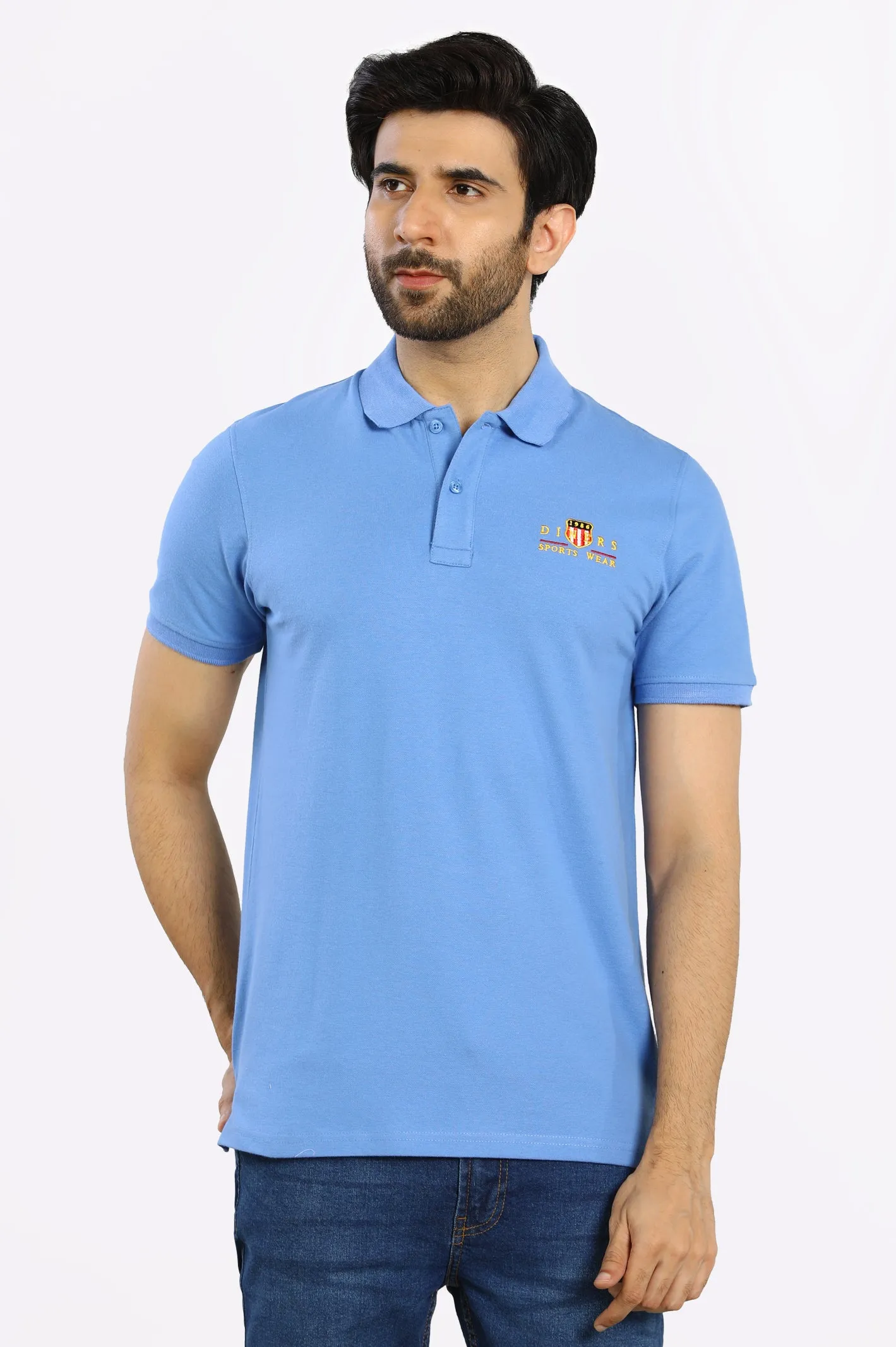 Flat Knit Collar Polo
