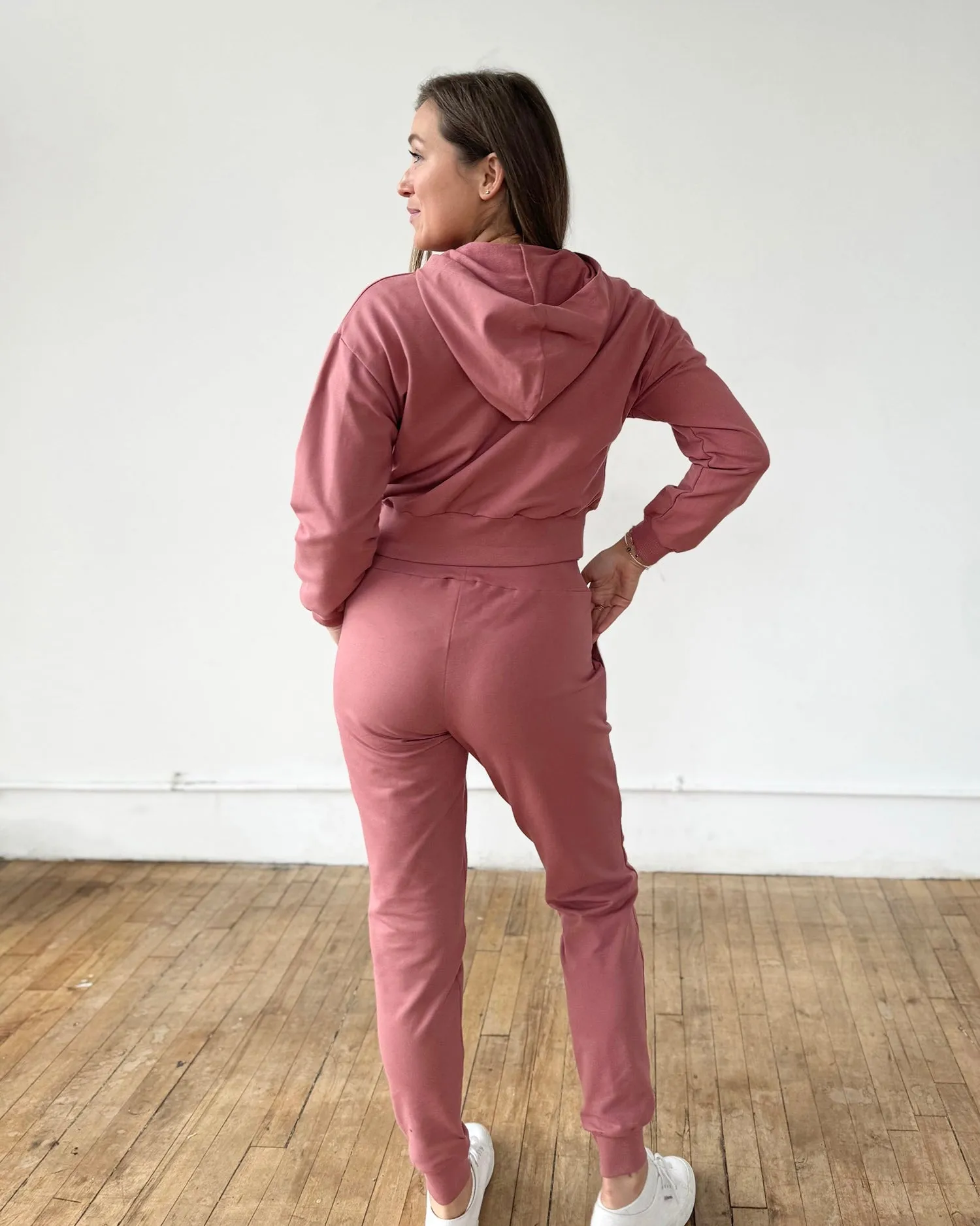 GRETA joggers in Withered Rose