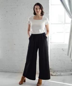 JOELLE wide-leg pants in Black
