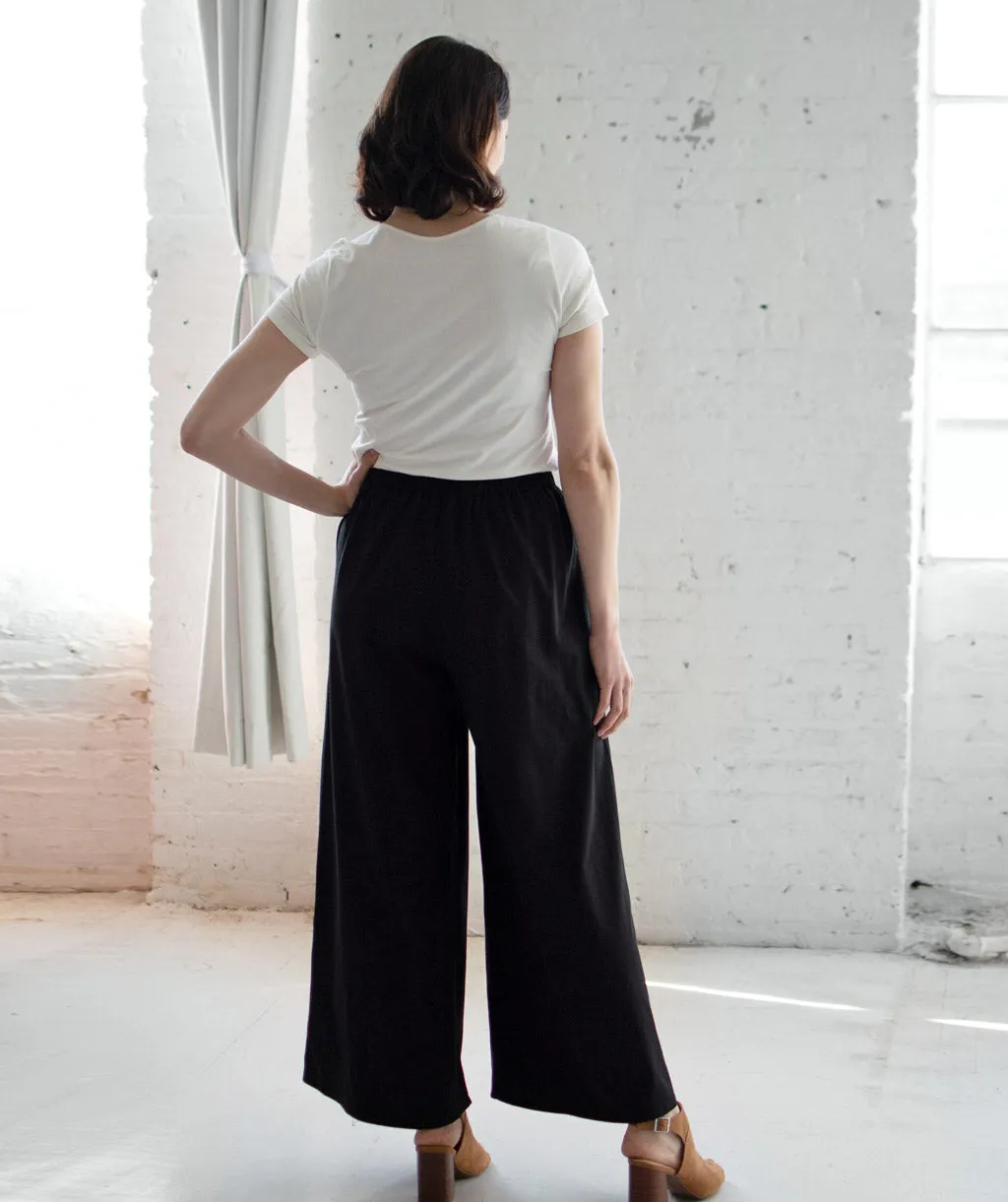 JOELLE wide-leg pants in Black