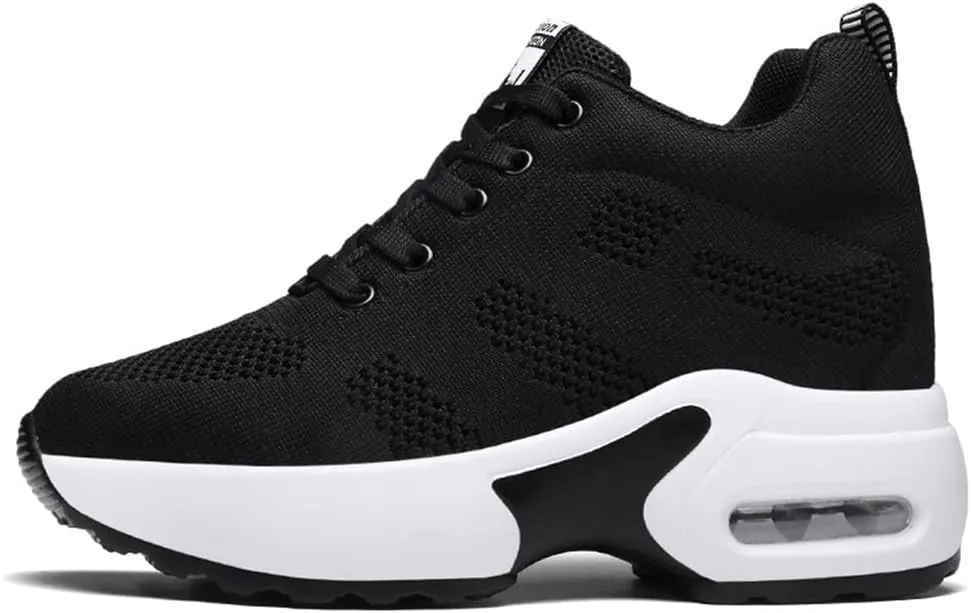 Ladies Jazz Shoes Lace Up Mesh Sneakers - Breathable Cushion Ladies Split Sole Sports Walking Dance Shoes Thick Sole