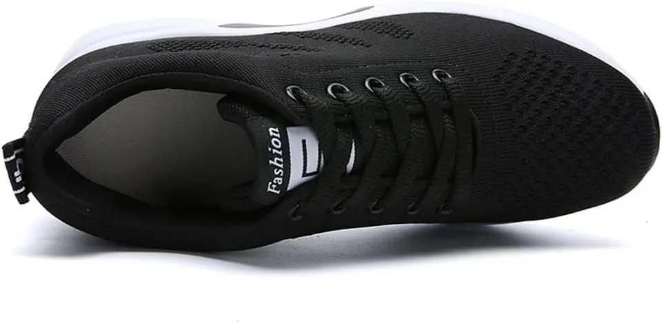 Ladies Jazz Shoes Lace Up Mesh Sneakers - Breathable Cushion Ladies Split Sole Sports Walking Dance Shoes Thick Sole