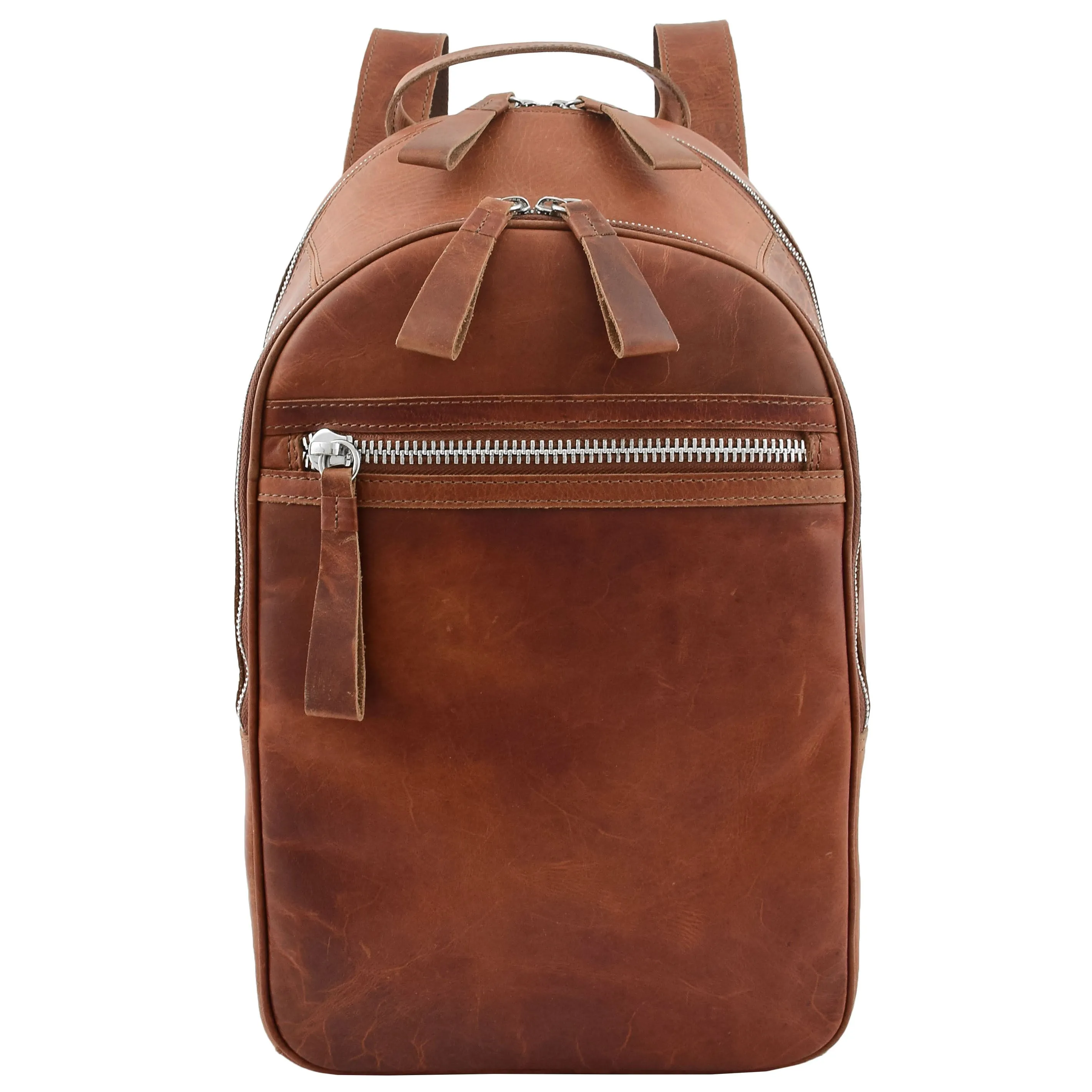 Large Classic Casual Leather Backpack Palermo Tan