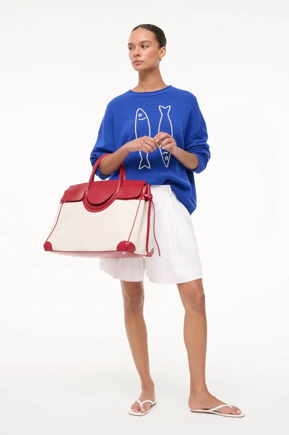 LARGE MAUDE CARRYALL | NATURAL ROUGE