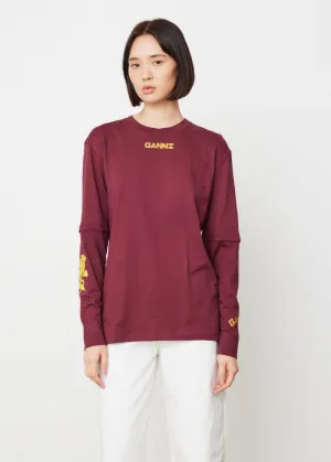 Light Jersey Layered Long Sleeve T-Shirt