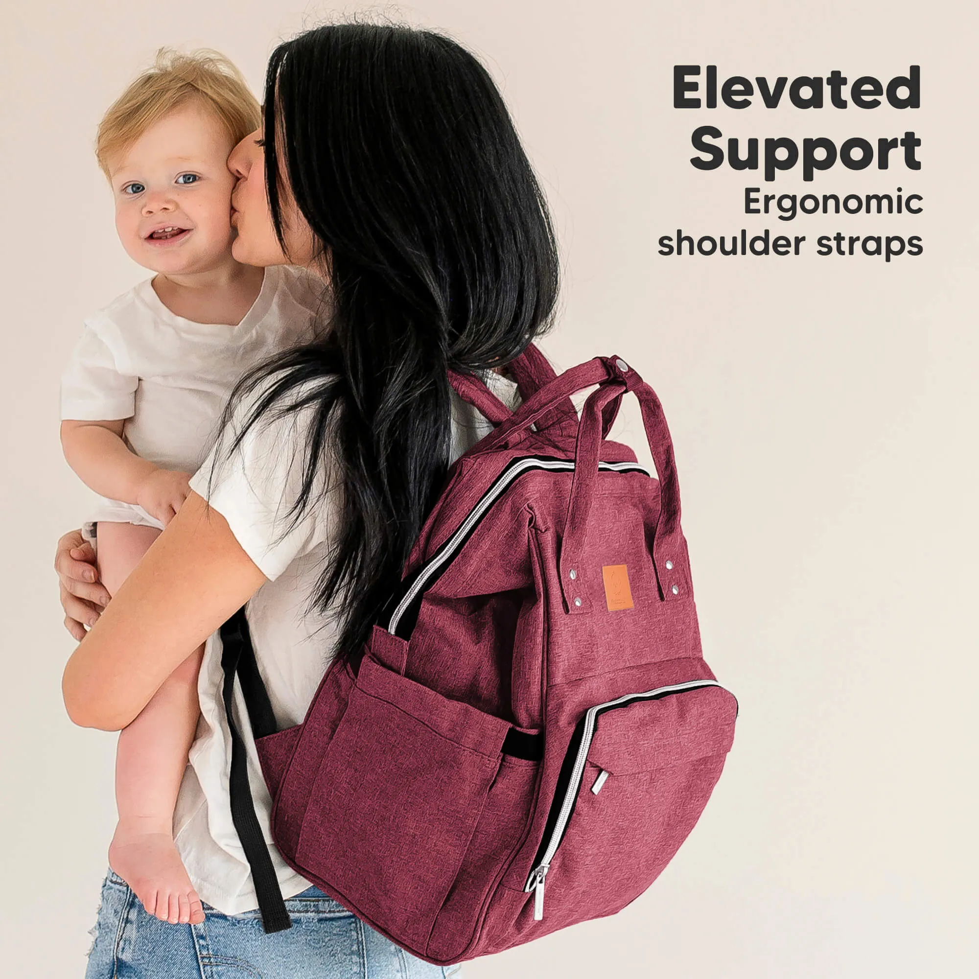 Original Diaper Bag (Rustic Red)