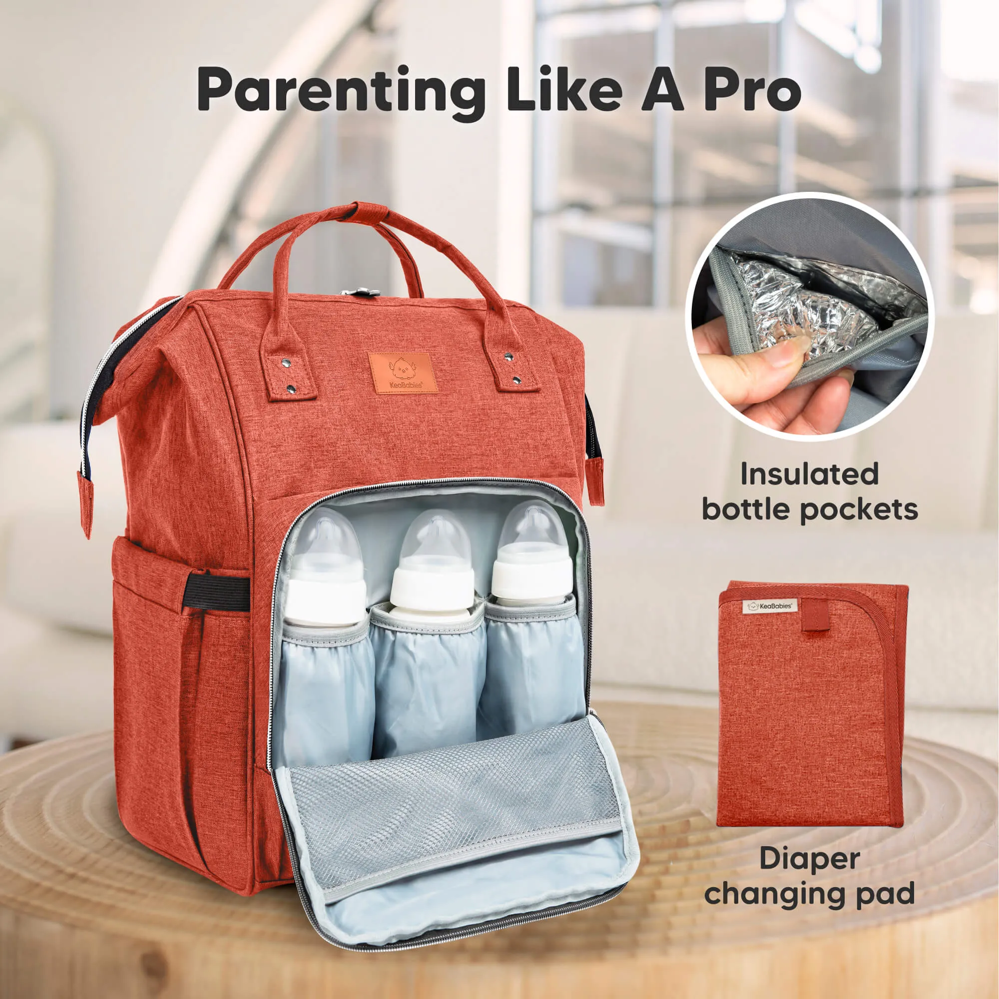 Original Diaper Bag (Rustic Red)