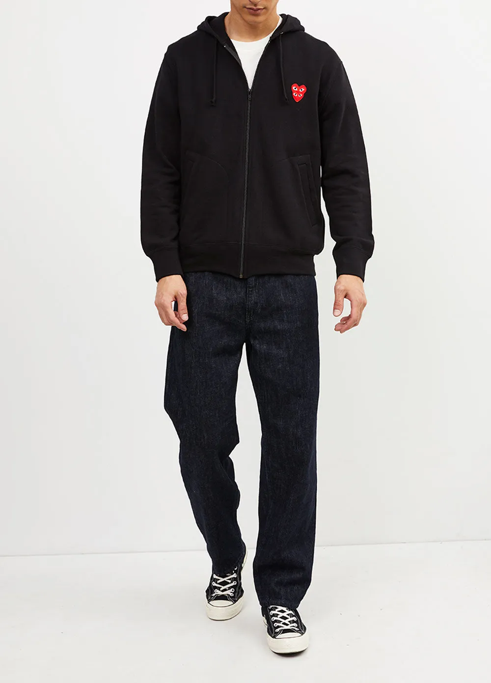 P1T294 Layered Heart Hoodie