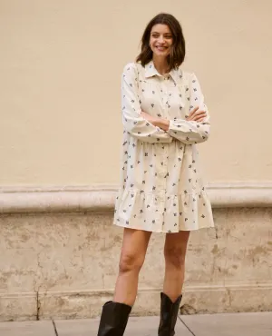 Part Two Nanena Blue Floral Short Dress