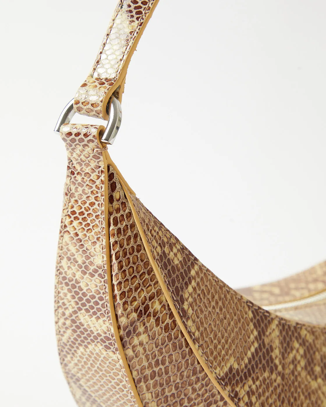 Petite Banana Bag Leather Print Snake