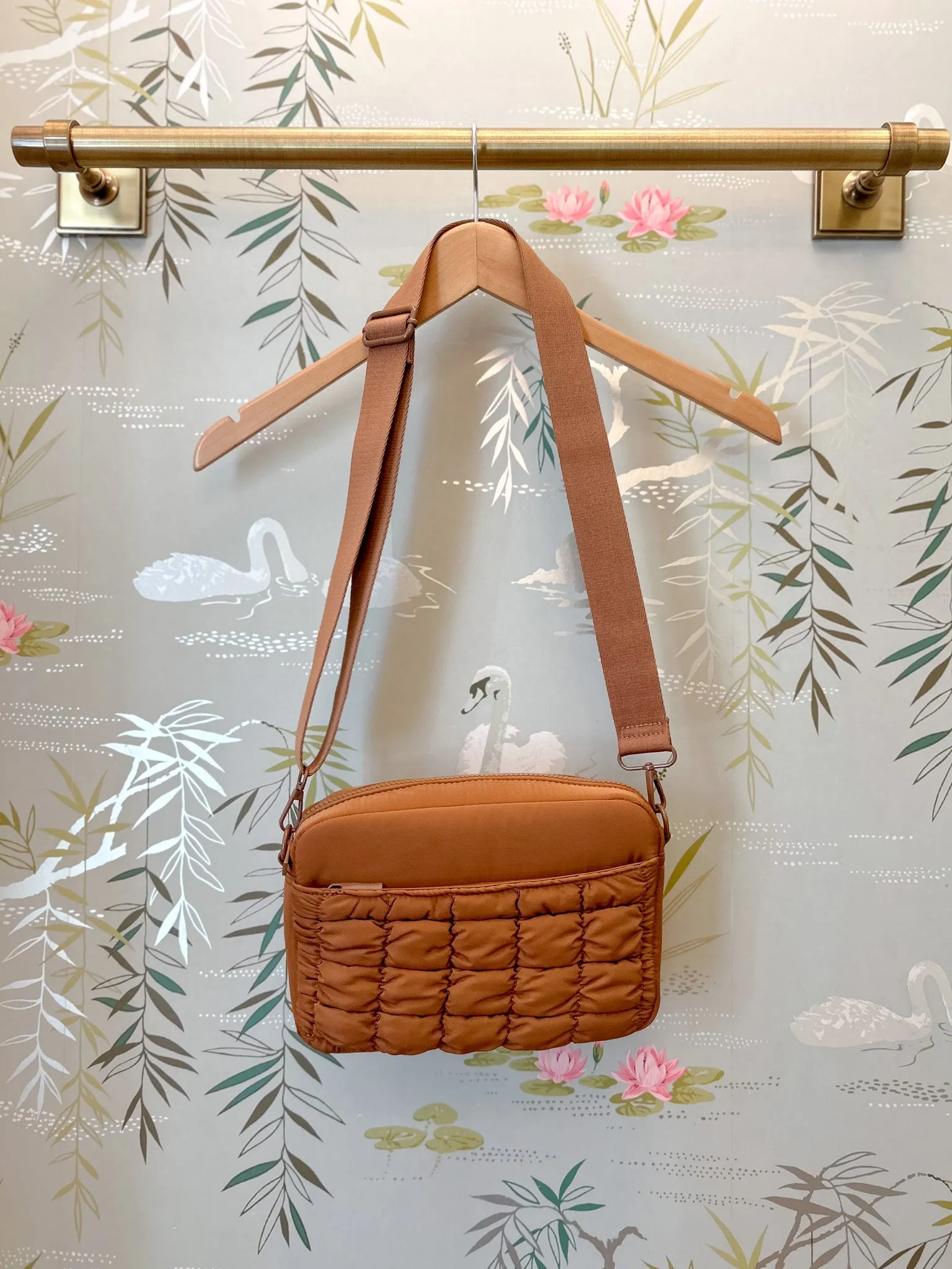 Quilted Crossbody Bag Brown