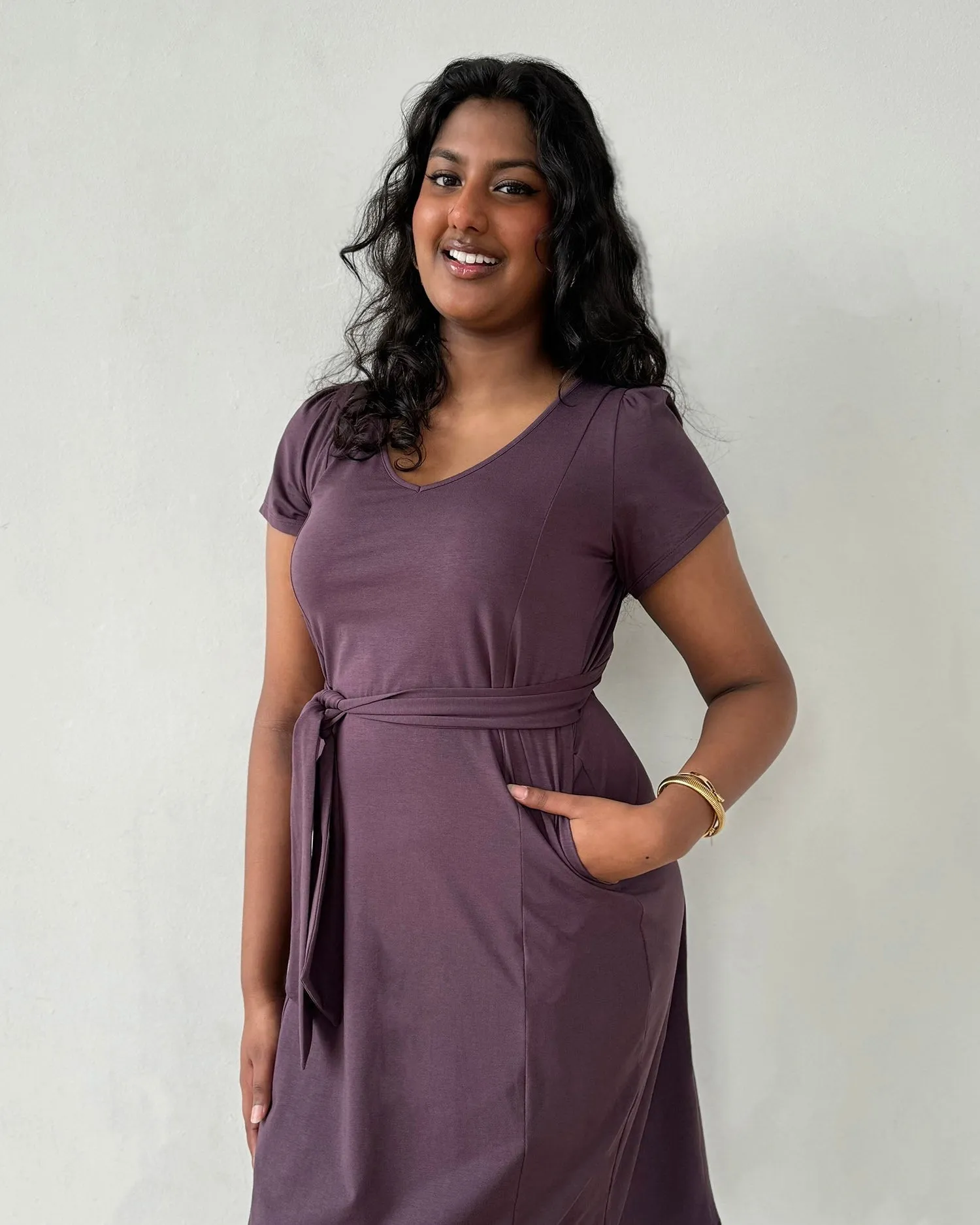 QUINTA dress in Plum
