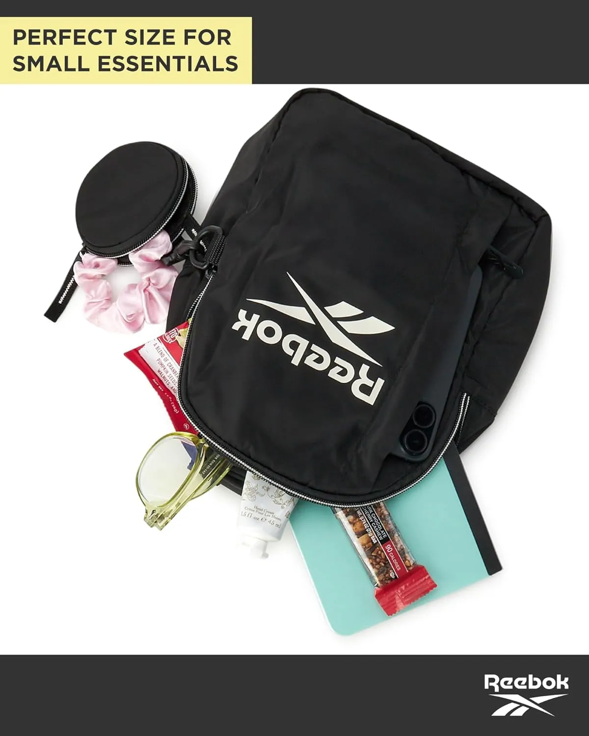 Reebok Women's Backpack - Lightweight Mini Essential Backpack - Small Casual Travel Bag for Women, Black Reagan