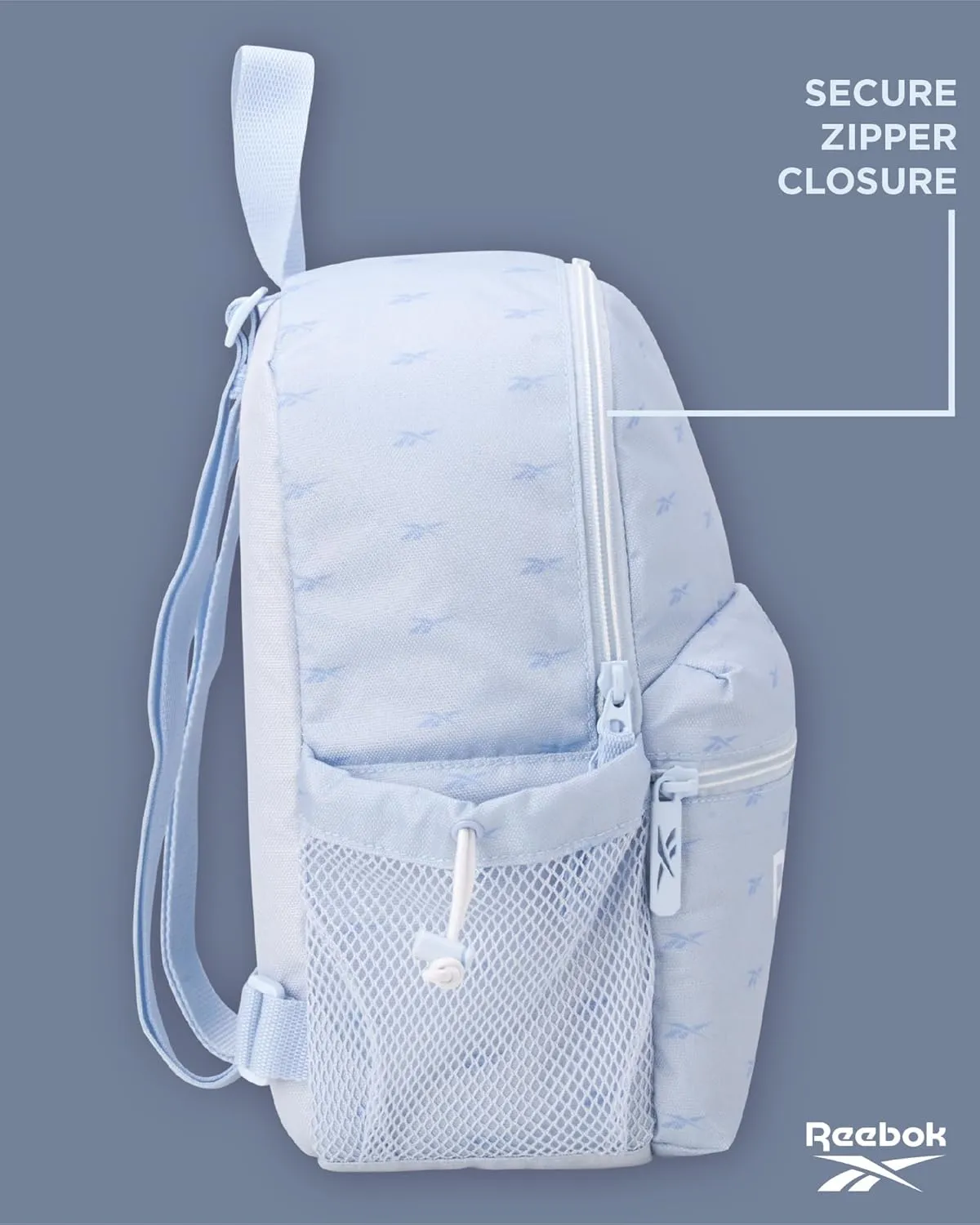Reebok Women's Backpack - Lightweight Mini Essential Backpack - Small Casual Travel Bag for Women, Blue Serena