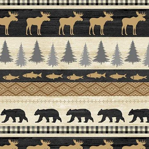 Rustic Lodge Stripe Tan