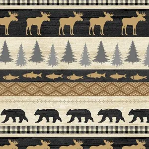 Rustic Lodge Stripe Tan