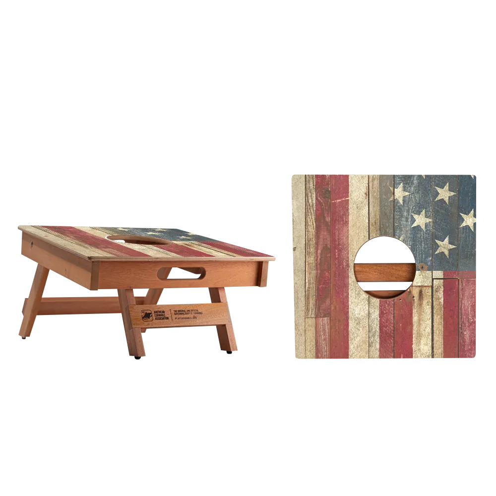 Rustic USA Flag Cornhole Airmail Box